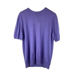 NWT Prada Milano 100% Wool Women's Size 52 Purple Shirt Blouse Made in Italy